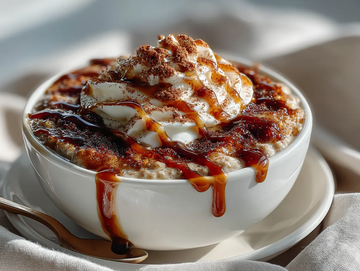A bowl of Apple Cinnamon Overnight Oats served with nuts and fresh apple slices