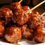 BBQ Crockpot Appetizer Meatballs