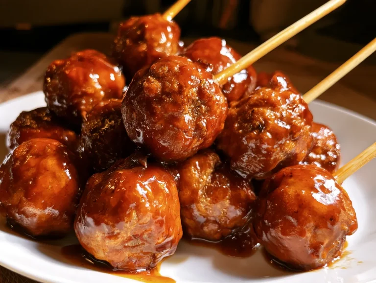 BBQ Crockpot Appetizer Meatballs