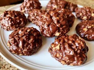 Chocolate Peanut Butter No-Bake Cookies