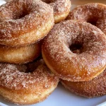 Cinnamon-Sugar Coated Apple Cider Donuts