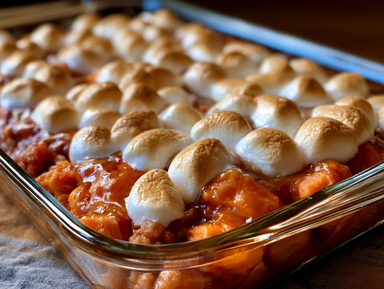 Classic Marshmallow Topped Sweet Potato Casserole