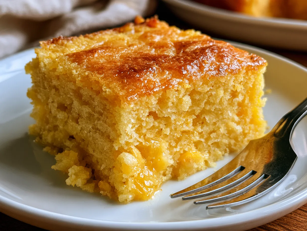Serving Classic Southern No Sugar Cornbread with butter, ready to enjoy