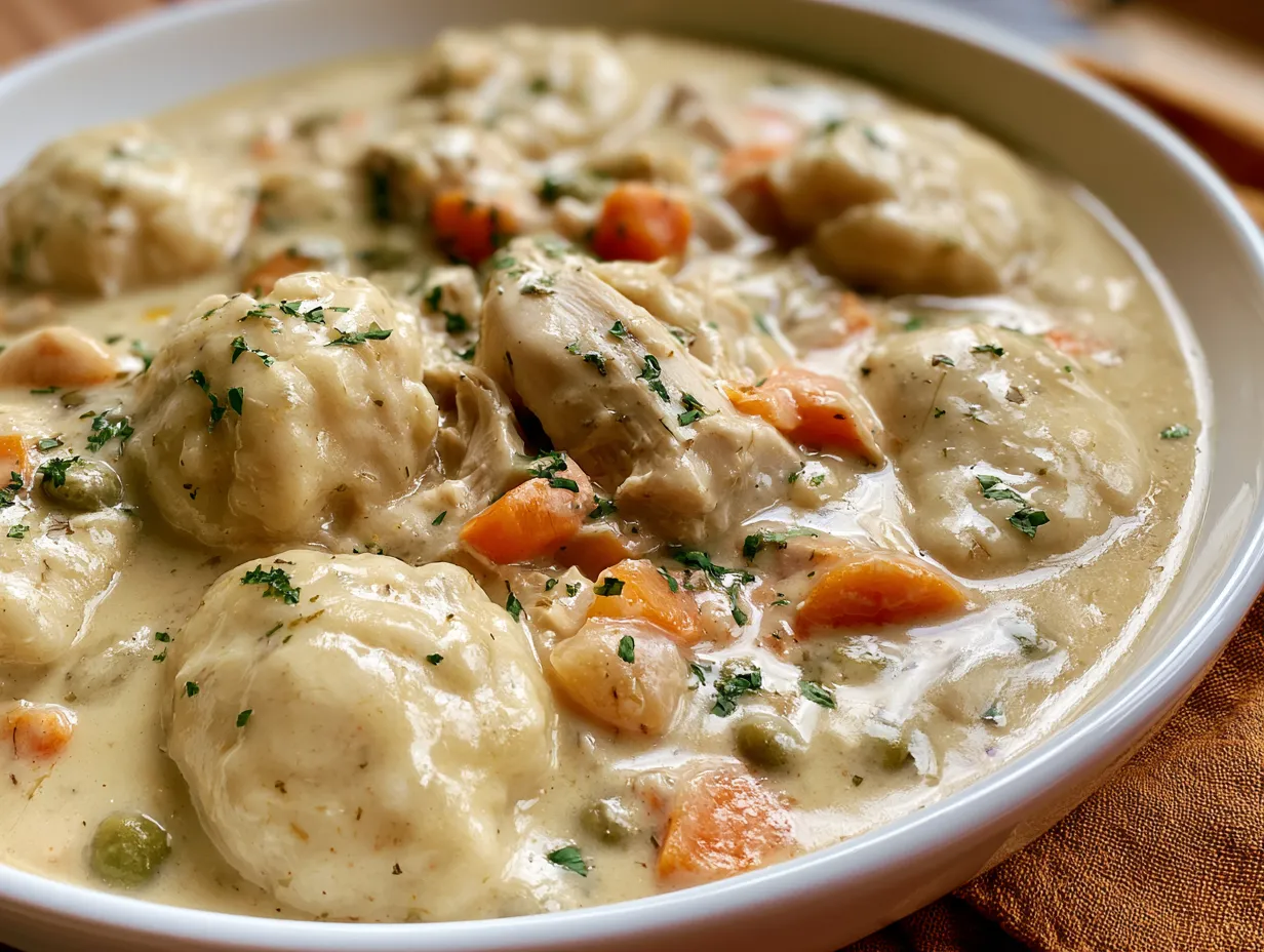 Creamy Heavy Cream Base Chicken and Dumplings