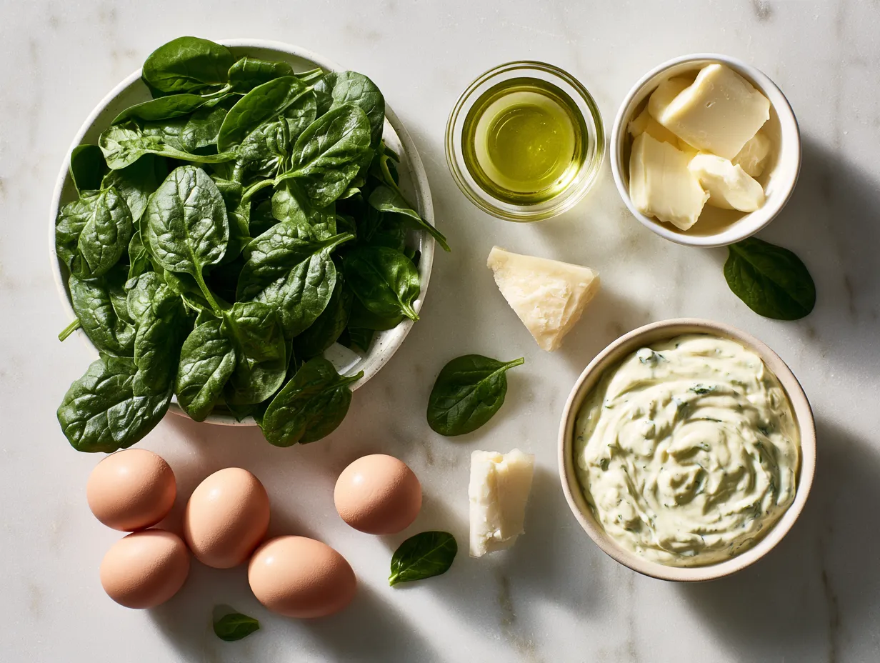 Ingredients for Crockpot Creamed Spinach