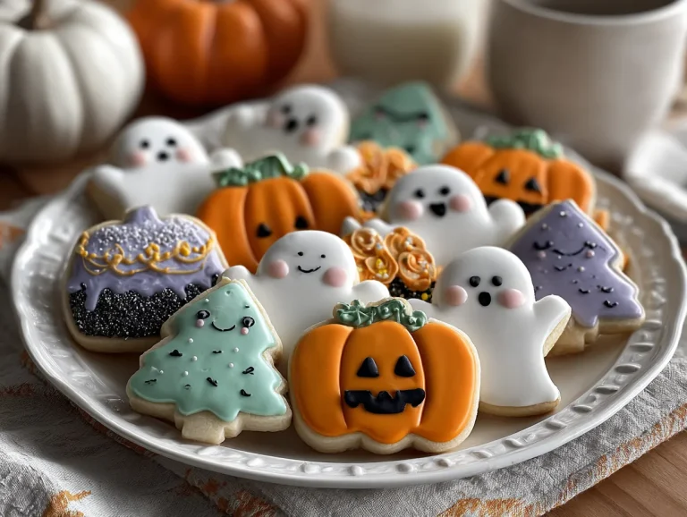 Decorated Sugar Cut-Out Halloween Cookies
