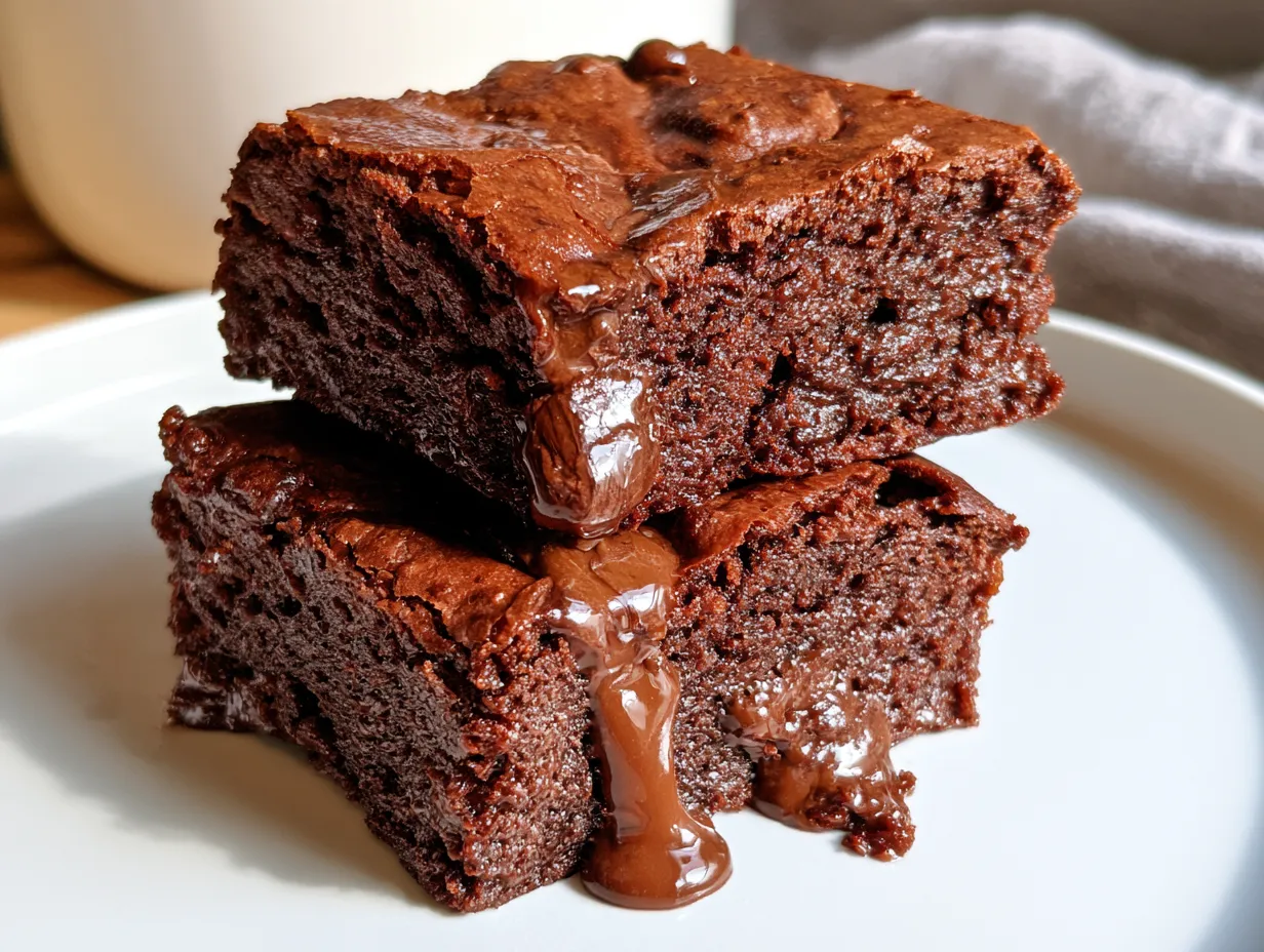 Serving Gluten-Free Almond Flour Brownies with fresh berries and ice cream