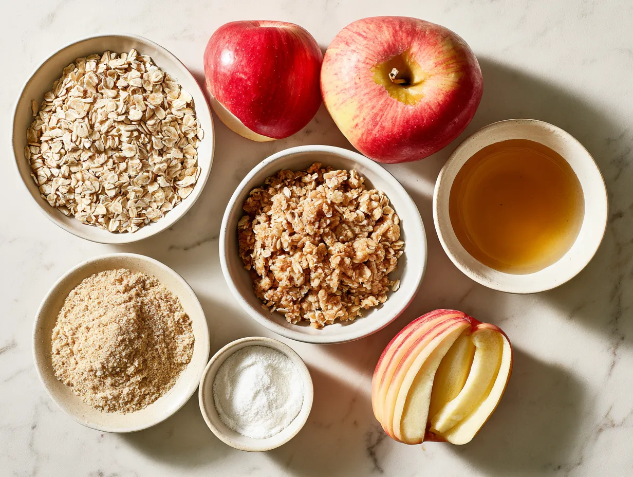 Ingredients for Gluten-Free Certified Oats Apple Crisp