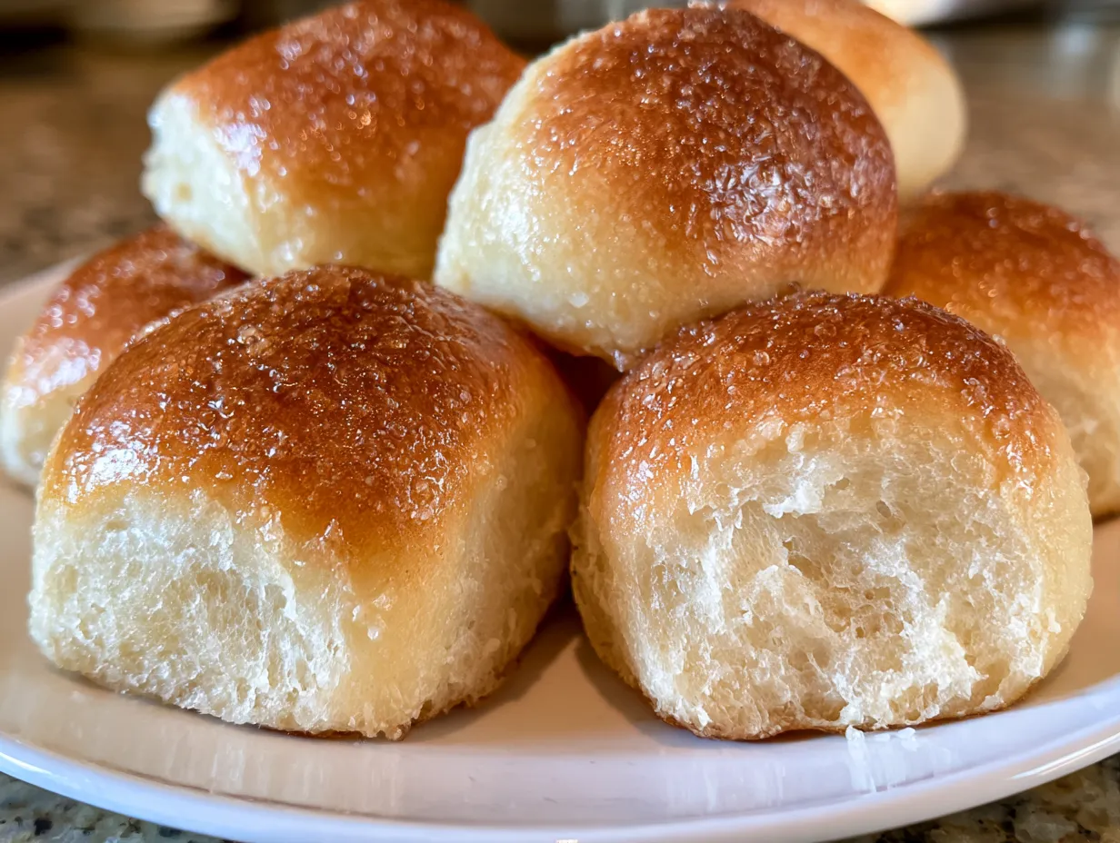 Serving Hawaiian Sweet Rolls Style Dinner Rolls warm with butter