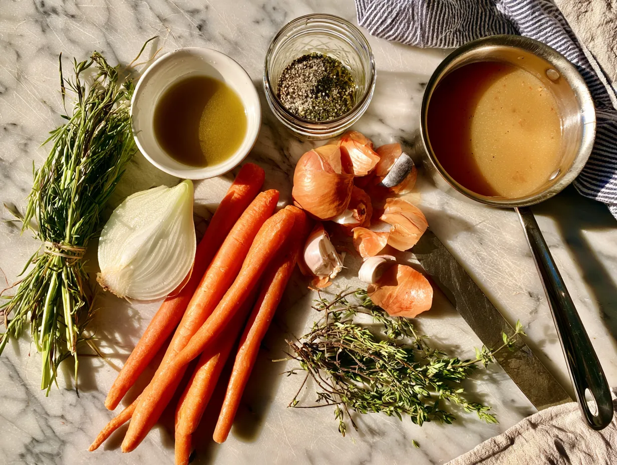 Ingredients for Make-Ahead Turkey Gravy
