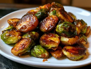 Maple Roasted Brussels Sprouts