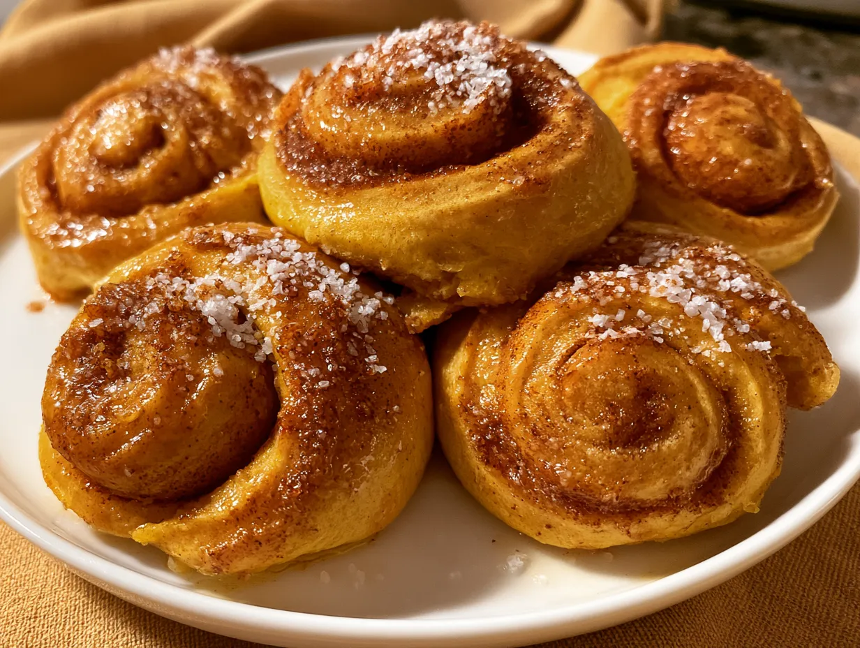 Mini Pumpkin Rolls served as bite-sized pinwheel desserts for fall