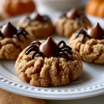 Spider Peanut Butter Blossom Halloween Cookies